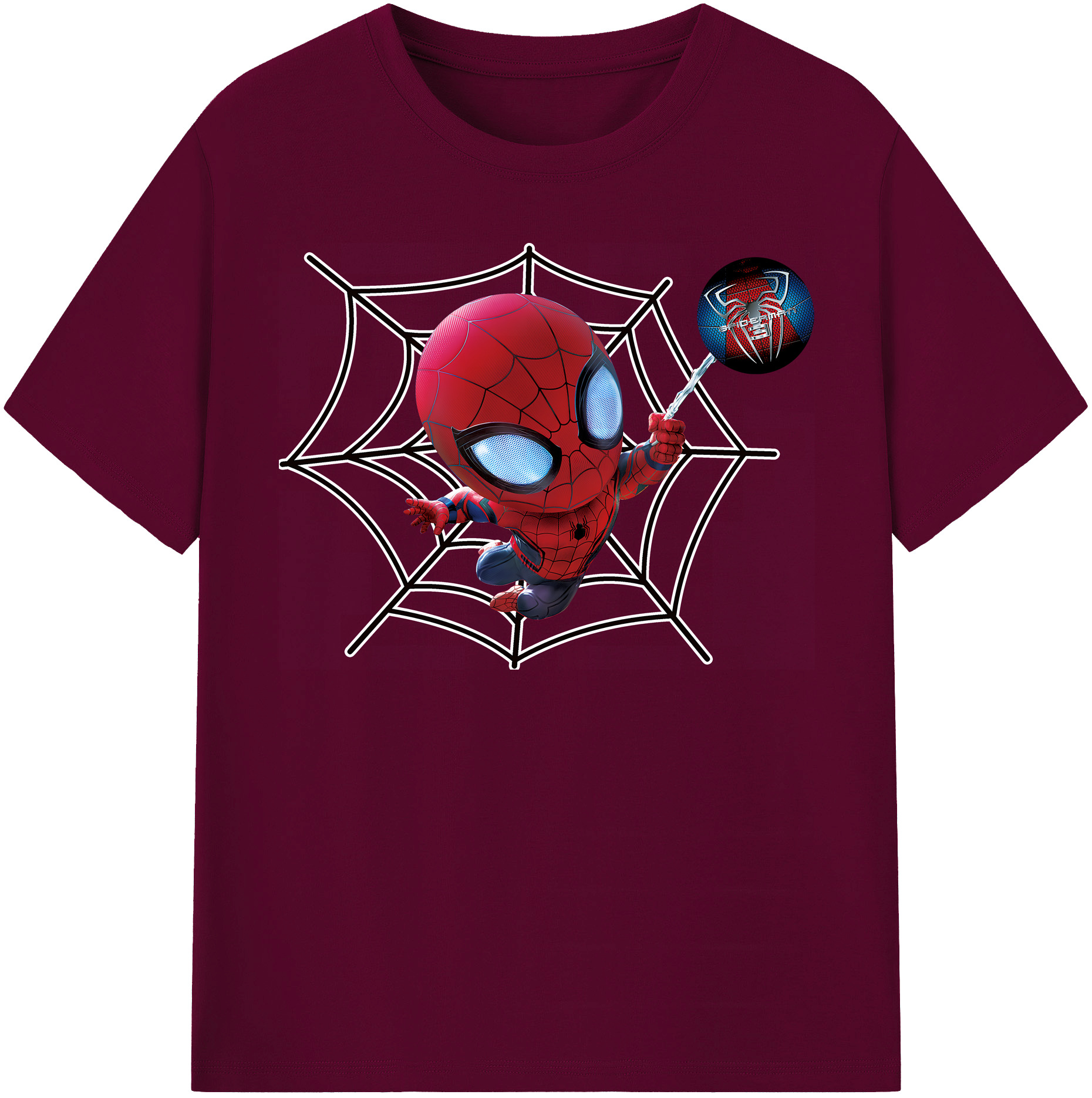 （画像用） Spider Man スパイダーマン レディースカジュアルプリントTシャツ（綿100％）